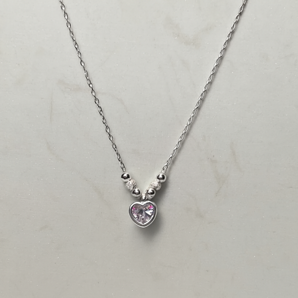 Collar Corazón Zirconia