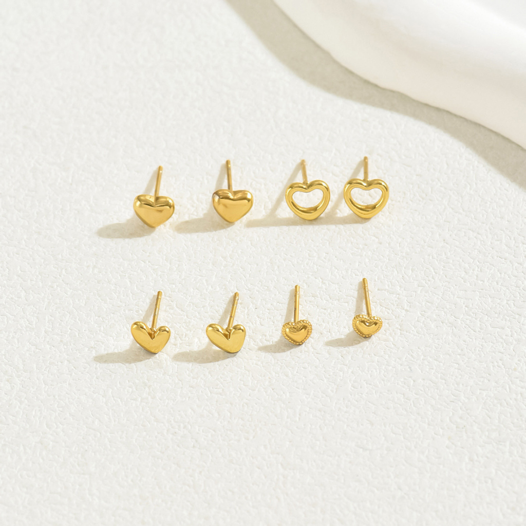 Set de Aretes de Corazón