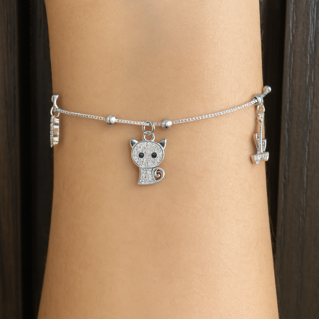 Pulsera Gatos y Mariposa
