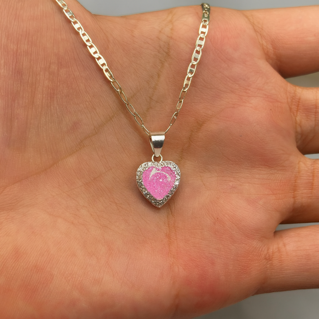 Collar Corazón Piedra Natural