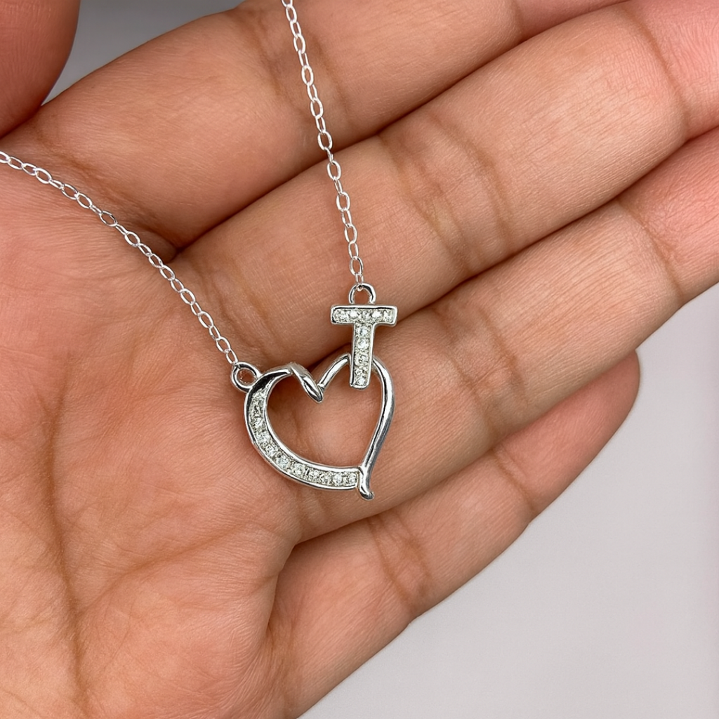 Collar Corazón Cruz