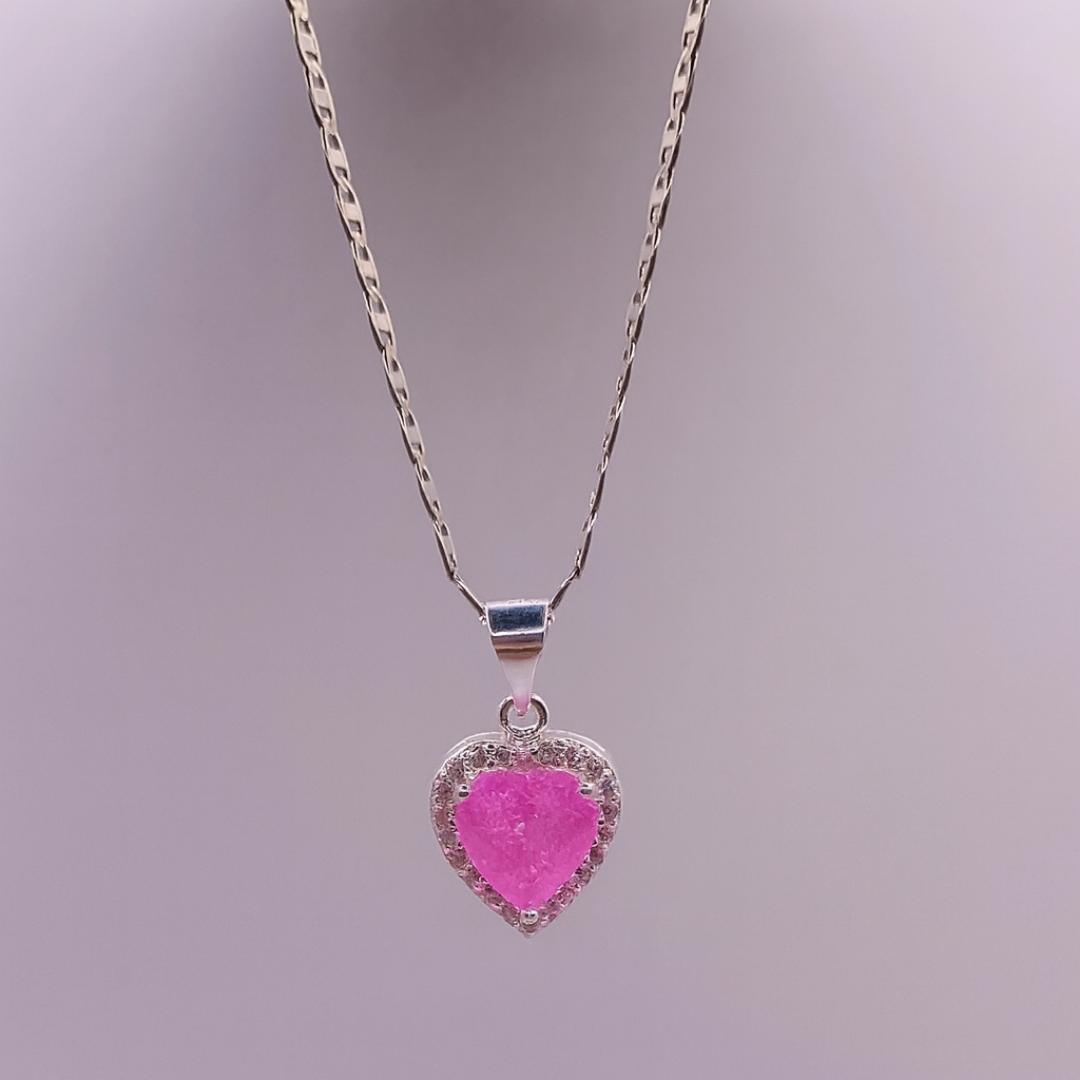 Collar Corazón Piedra Natural