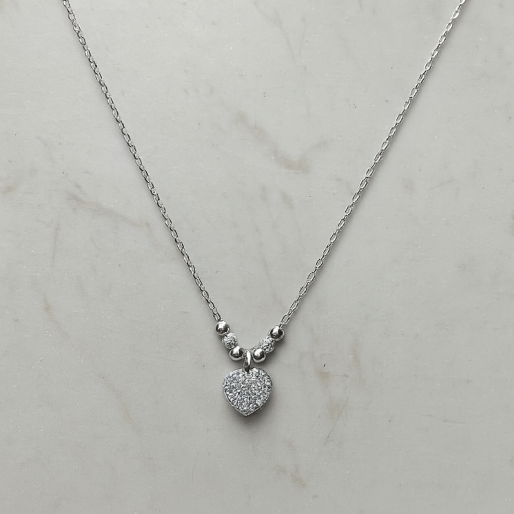 Collar Corazón Zirconia