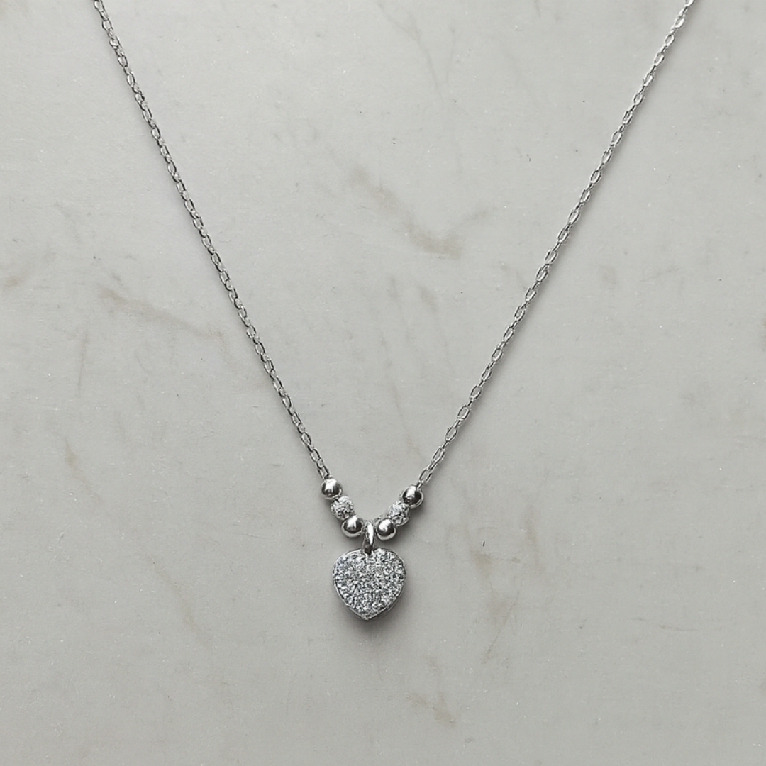Collar Corazón Zirconia