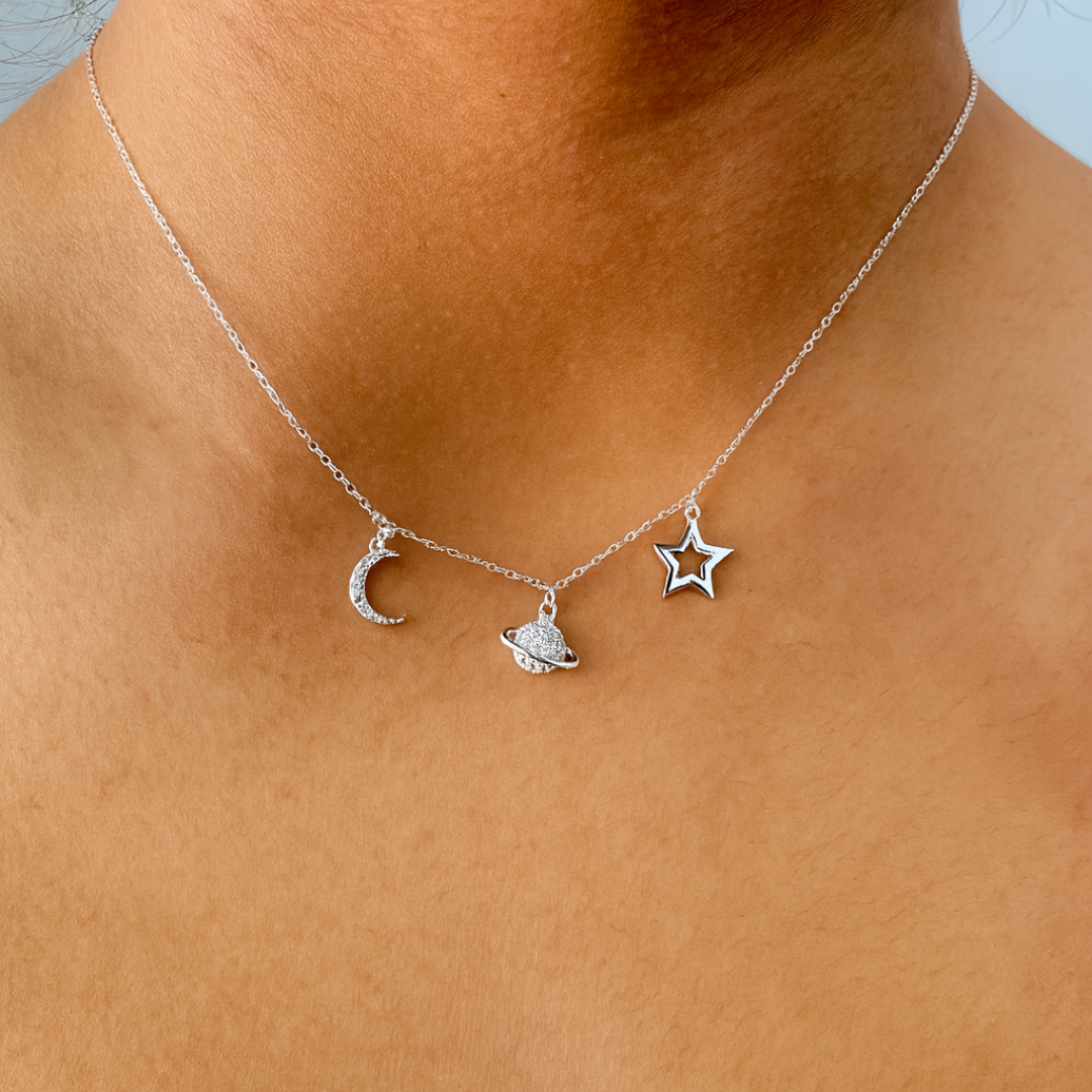 Collar Luna, Estrella y Planeta