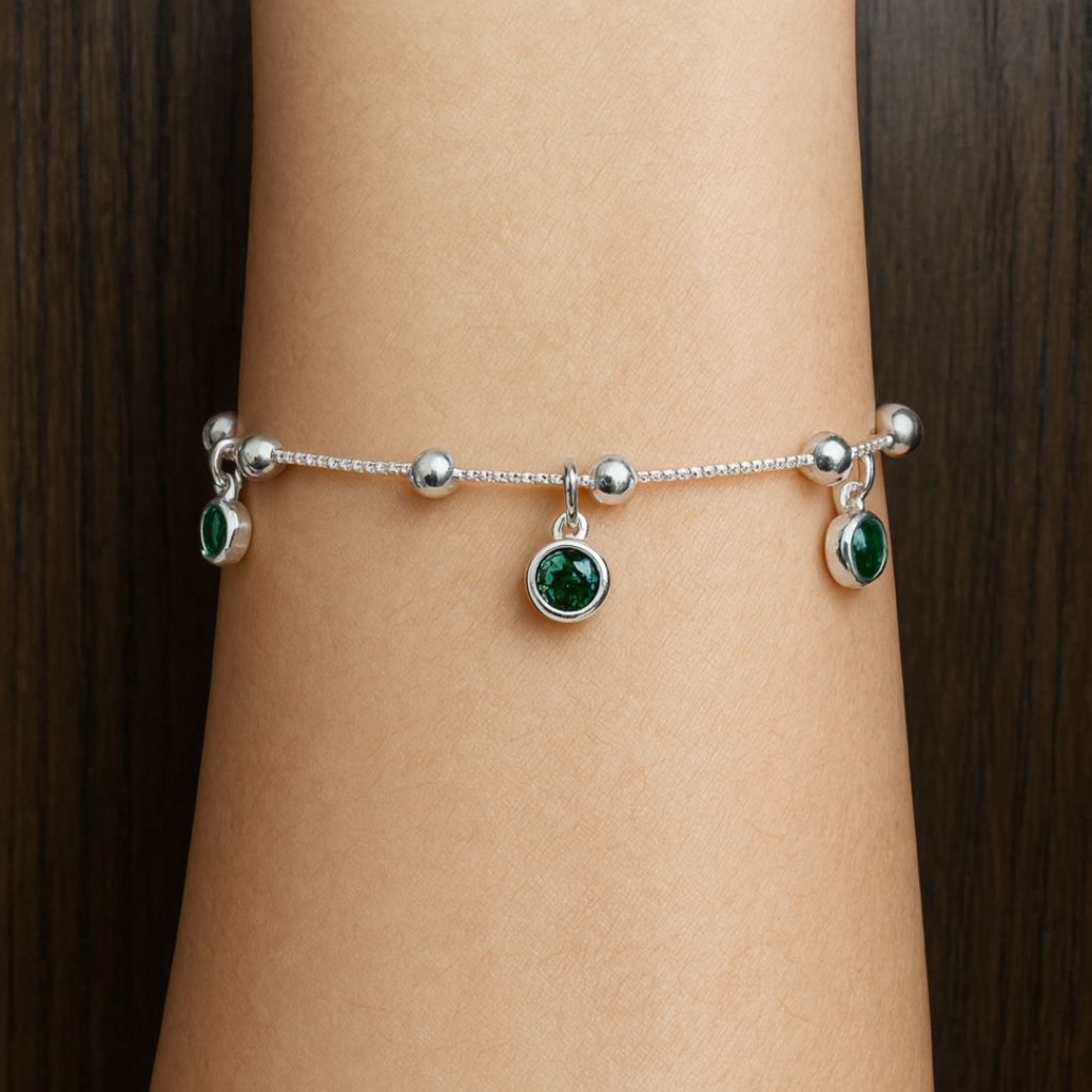 Pulsera Zirconias Colgantes