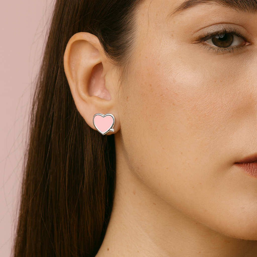 Aretes Corazón Flecha.