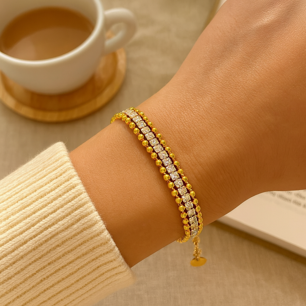 Pulsera Triple Tenis