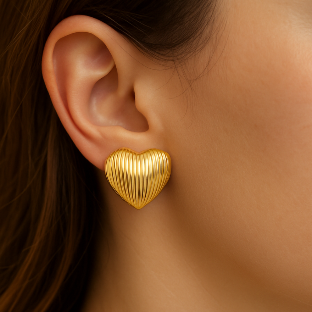 Aretes Golden Hearts