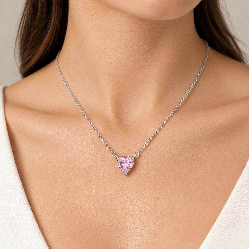 Collar Corazón Rosa