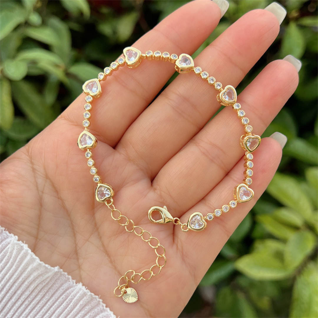 Pulsera White Heart Tennis