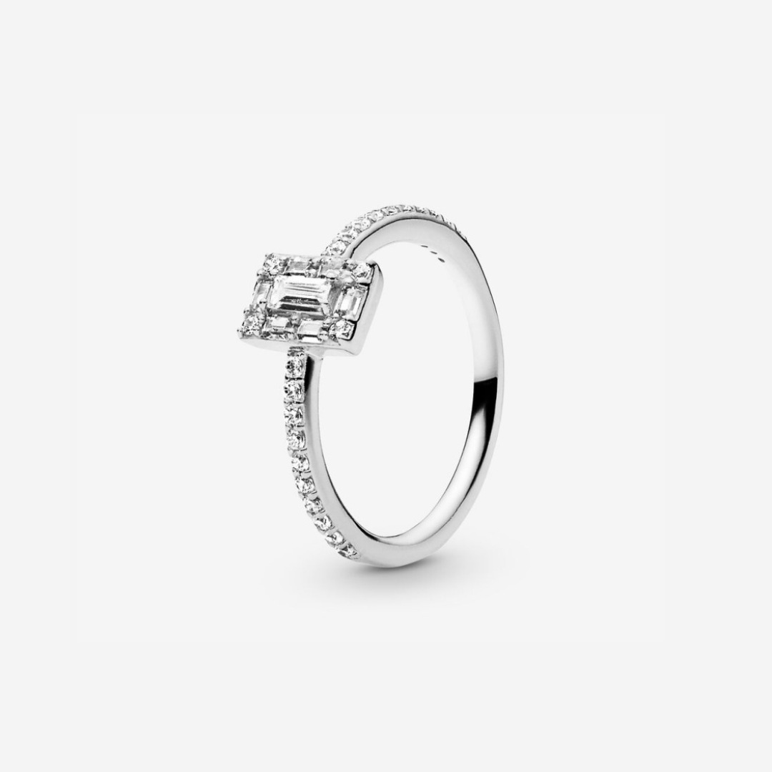 Anillo Solitario Rectangular