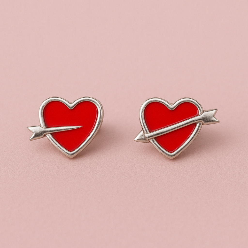 Aretes Corazón Flecha.