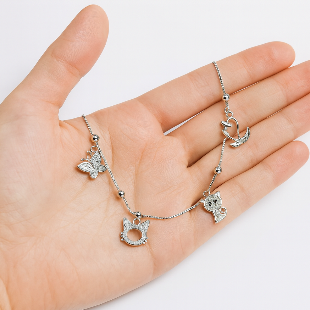 Pulsera Gatos y Mariposa