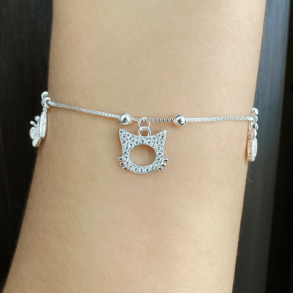 Pulsera Gatos y Mariposa