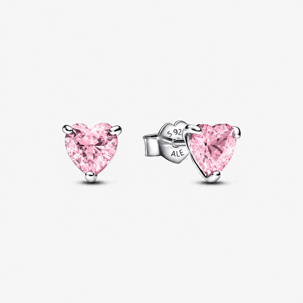 Aretes Corazón Zirconia