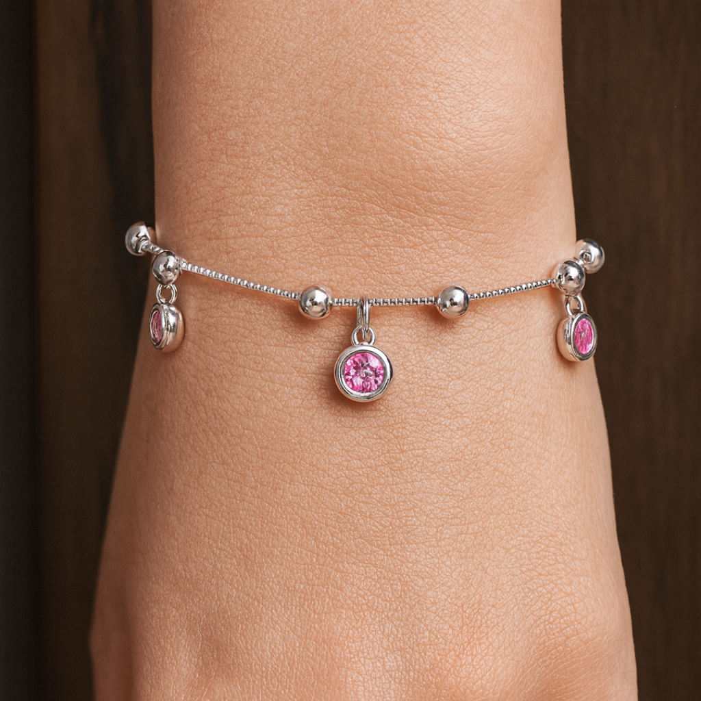 Pulsera Zirconias Colgantes