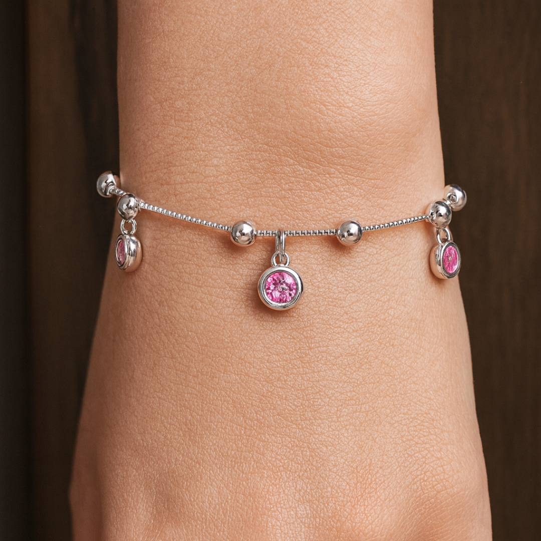 Pulsera Zirconias Colgantes