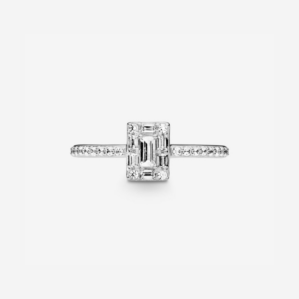 Anillo Solitario Rectangular