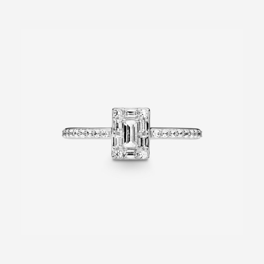 Anillo Solitario Rectangular