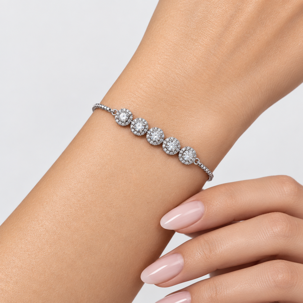 Pulsera Ajustable con Zirconias