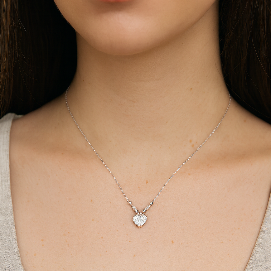 Collar Corazón Zirconia