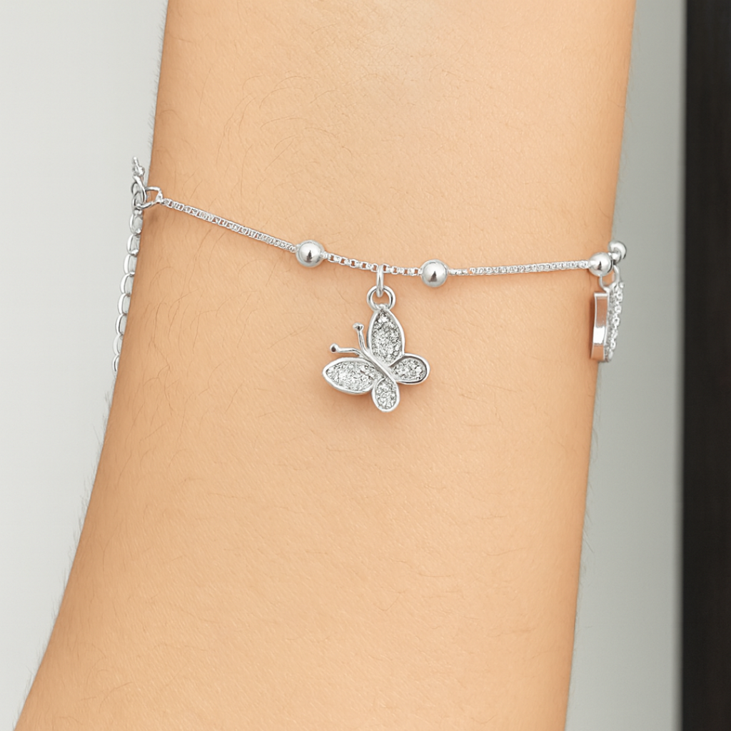 Pulsera Gatos y Mariposa