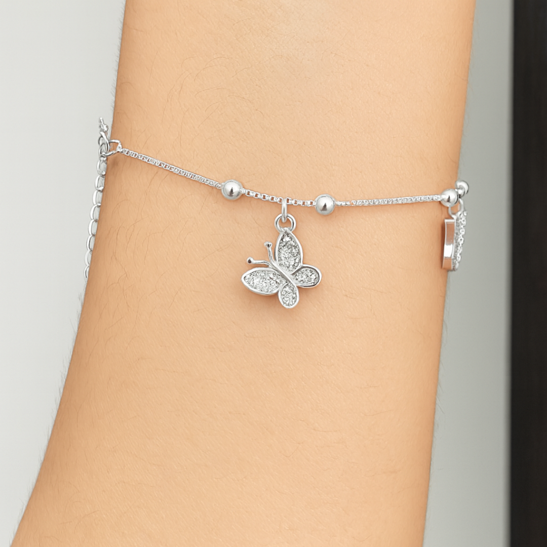 Pulsera Gatos y Mariposa