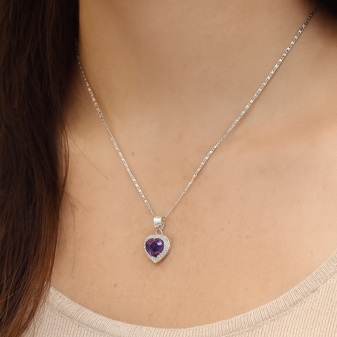 Collar Corazón Piedra Natural