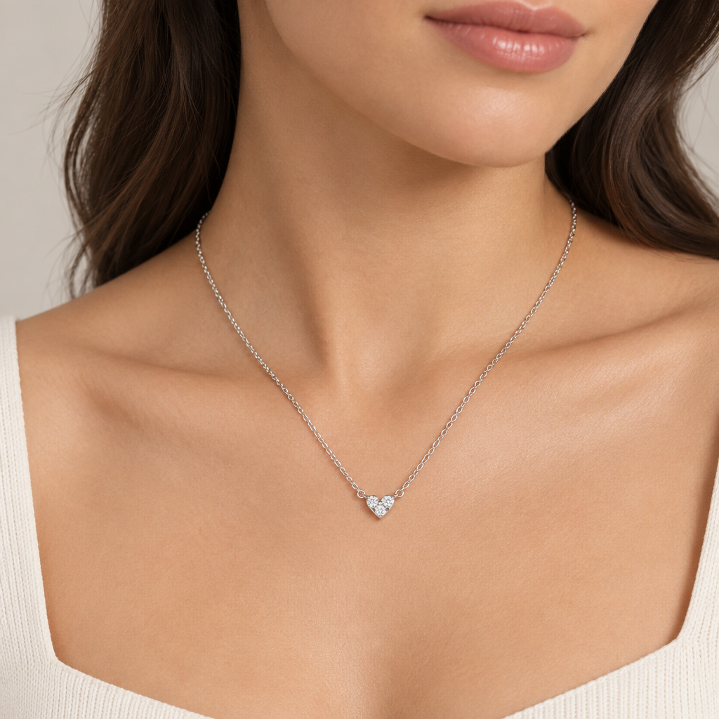 Collar Corazón Triple Gema