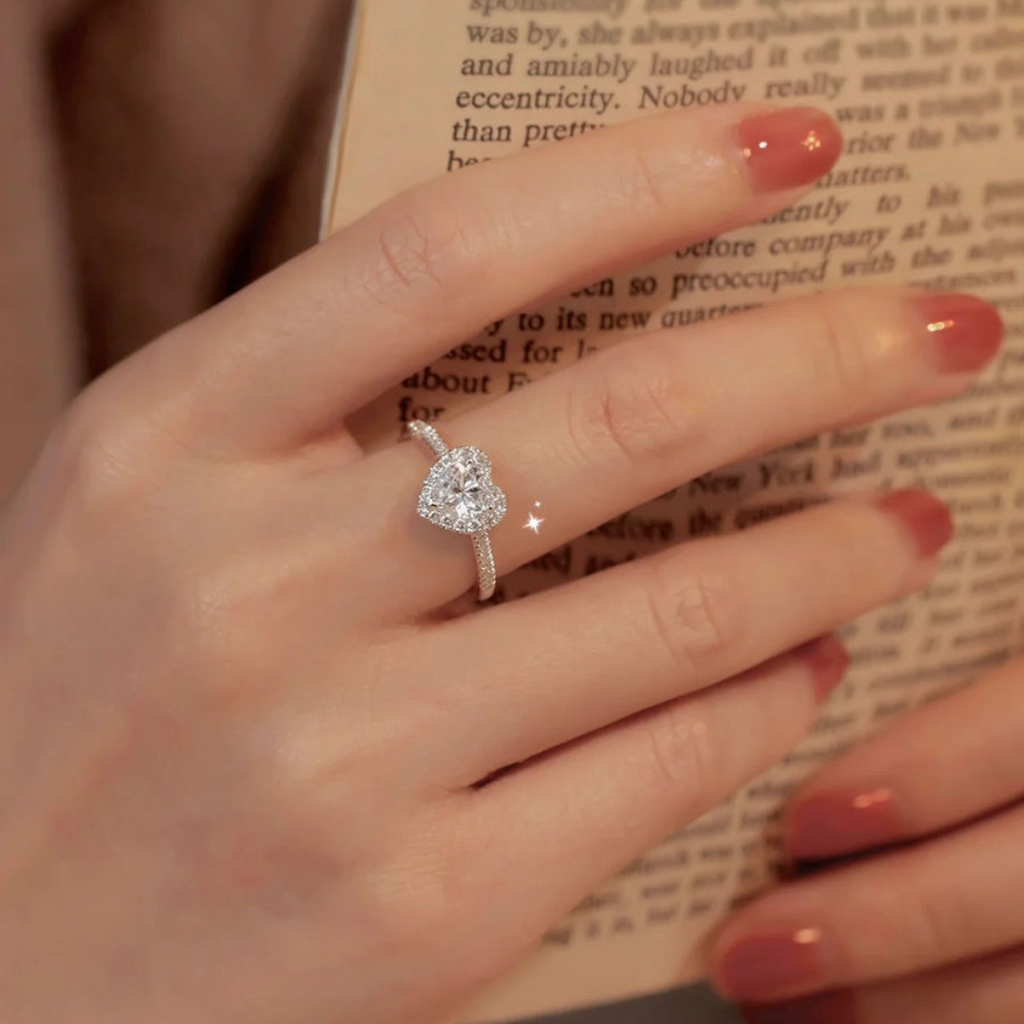 Anillo Heart Zirconia