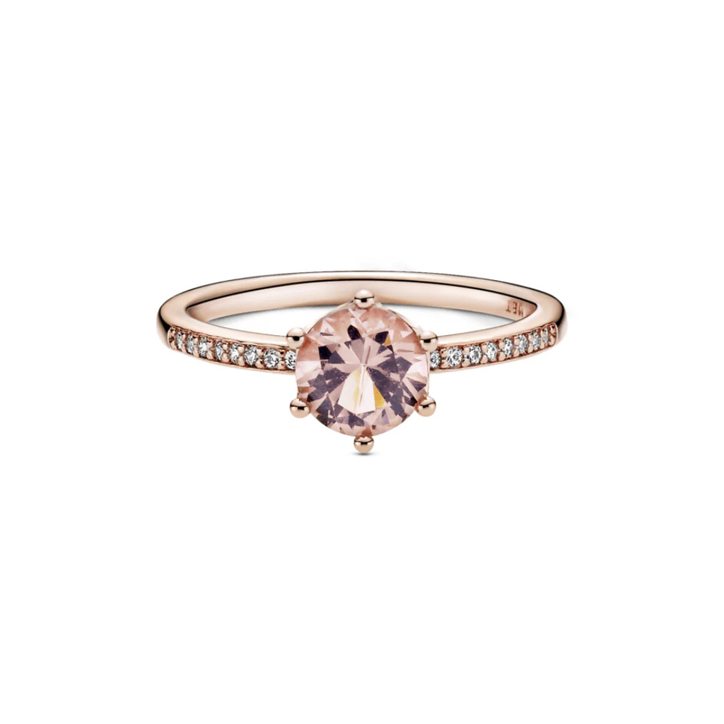 Anillo Solitario Redondo Gold Rose