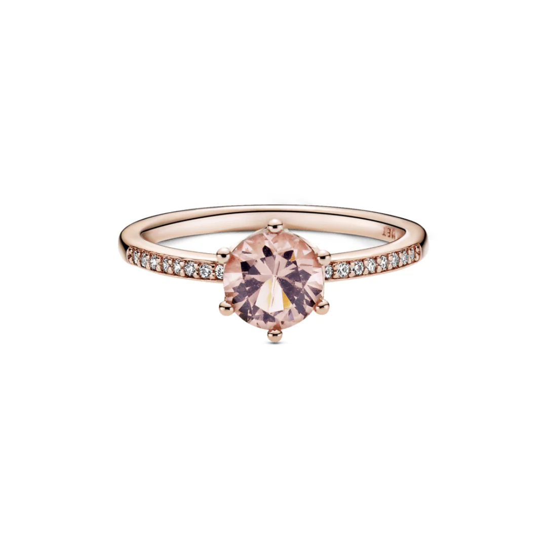Anillo Solitario Redondo Gold Rose