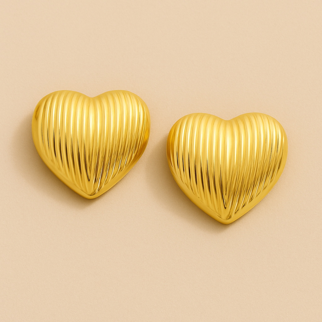 Aretes Golden Hearts