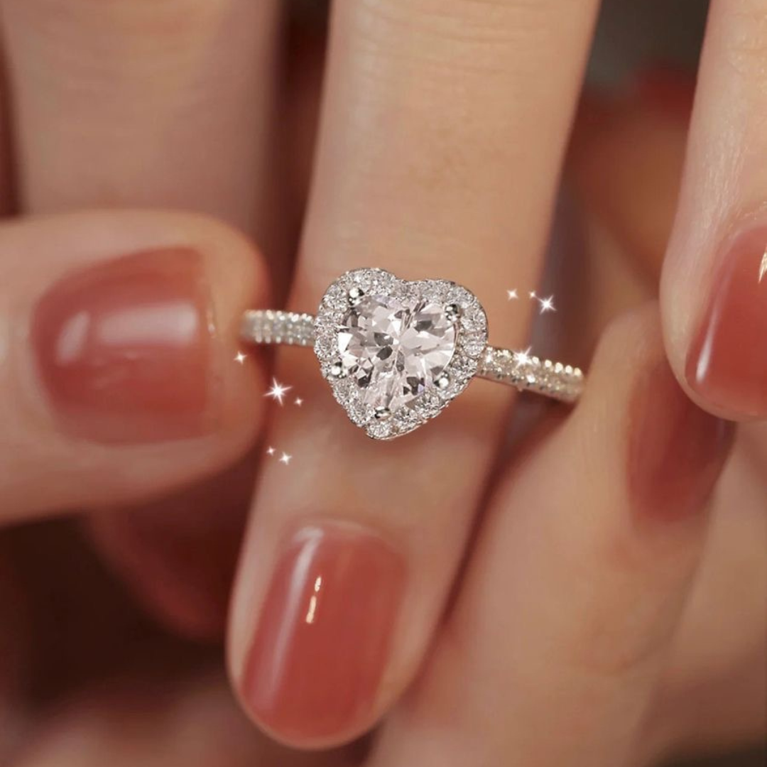 Anillo Heart Zirconia