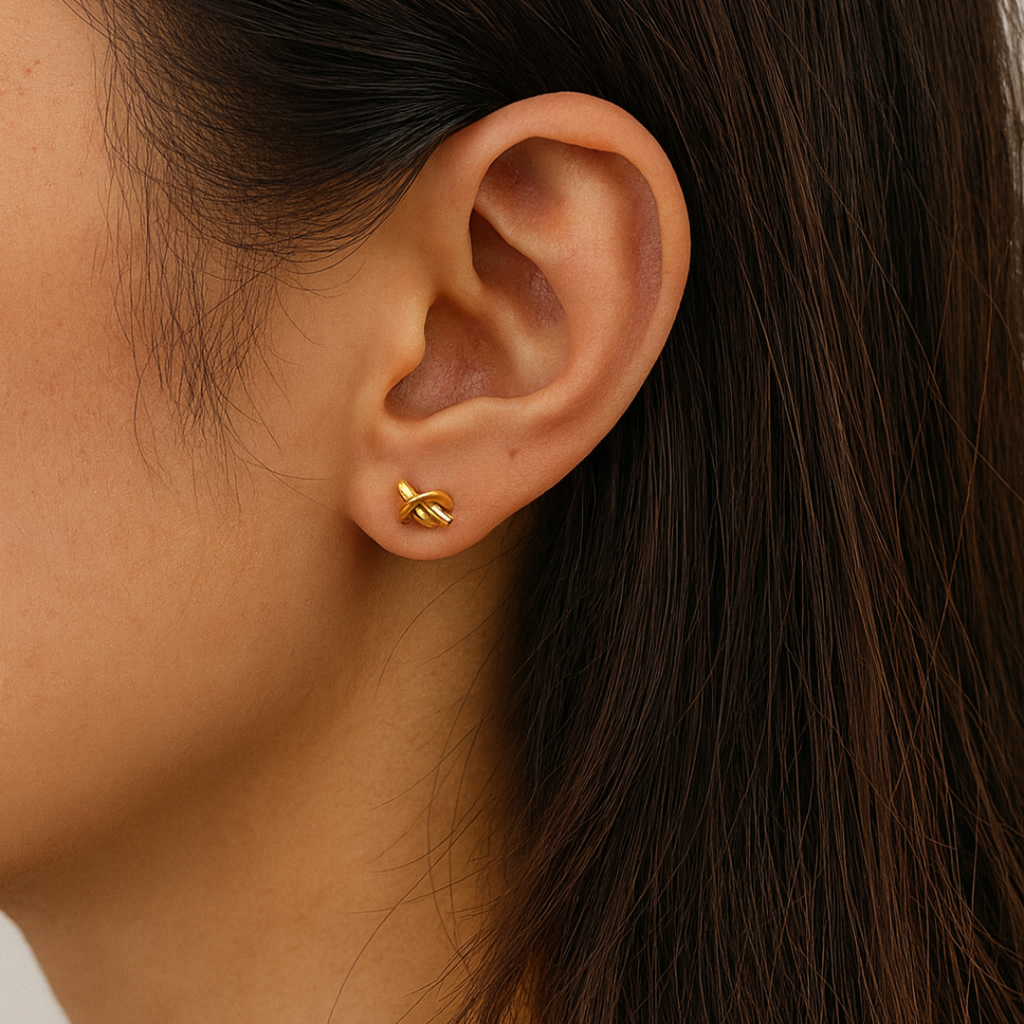 Aretes Gold Knotted