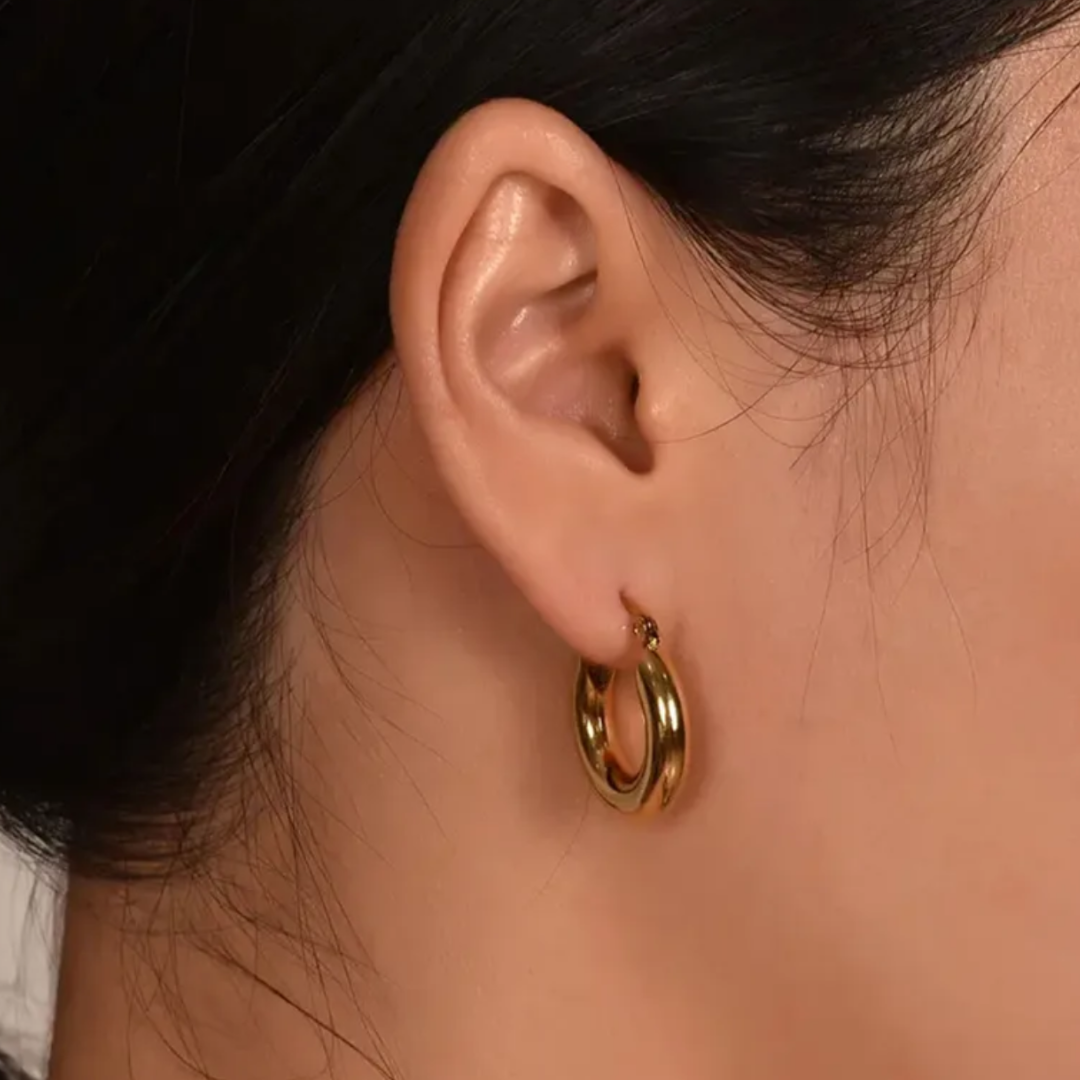 Aretes Hoops Gold