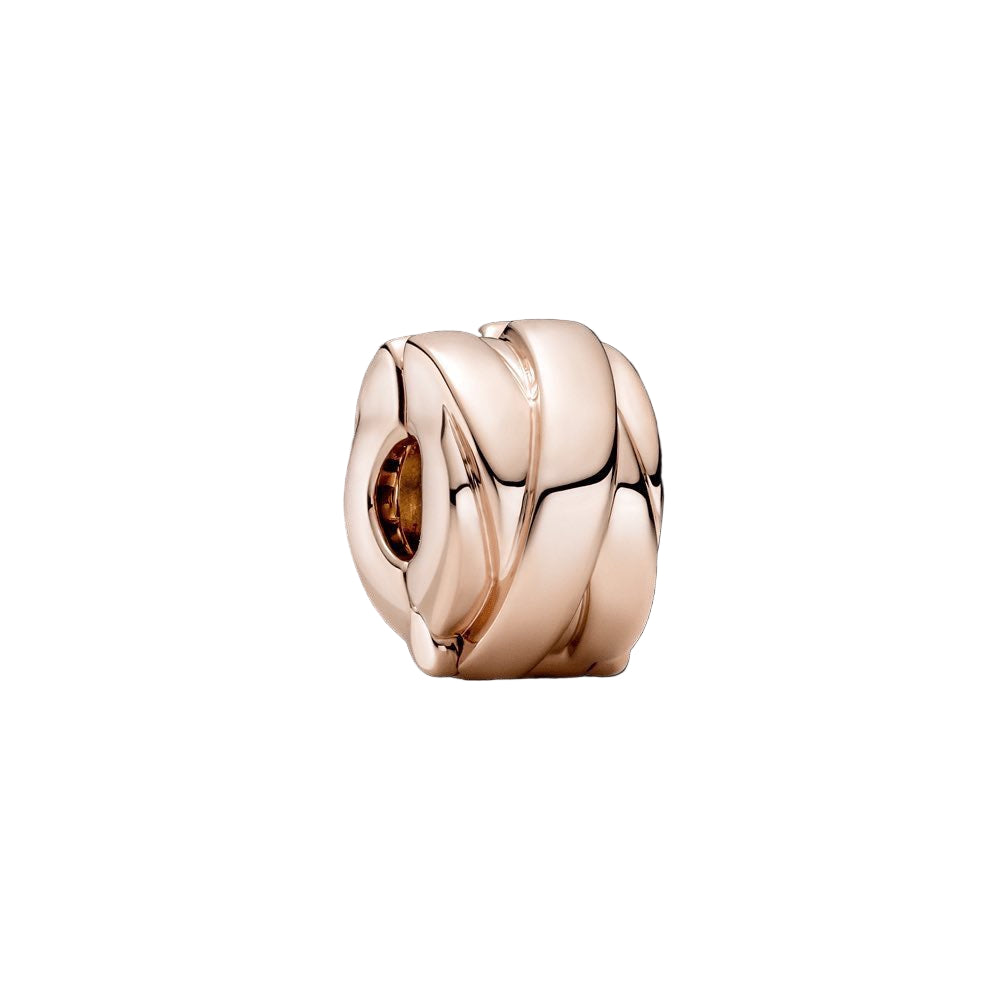 Charm Clip Gold Rose Liso