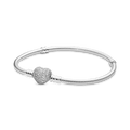 Pulsera Flexible de Corazón con Zirconias