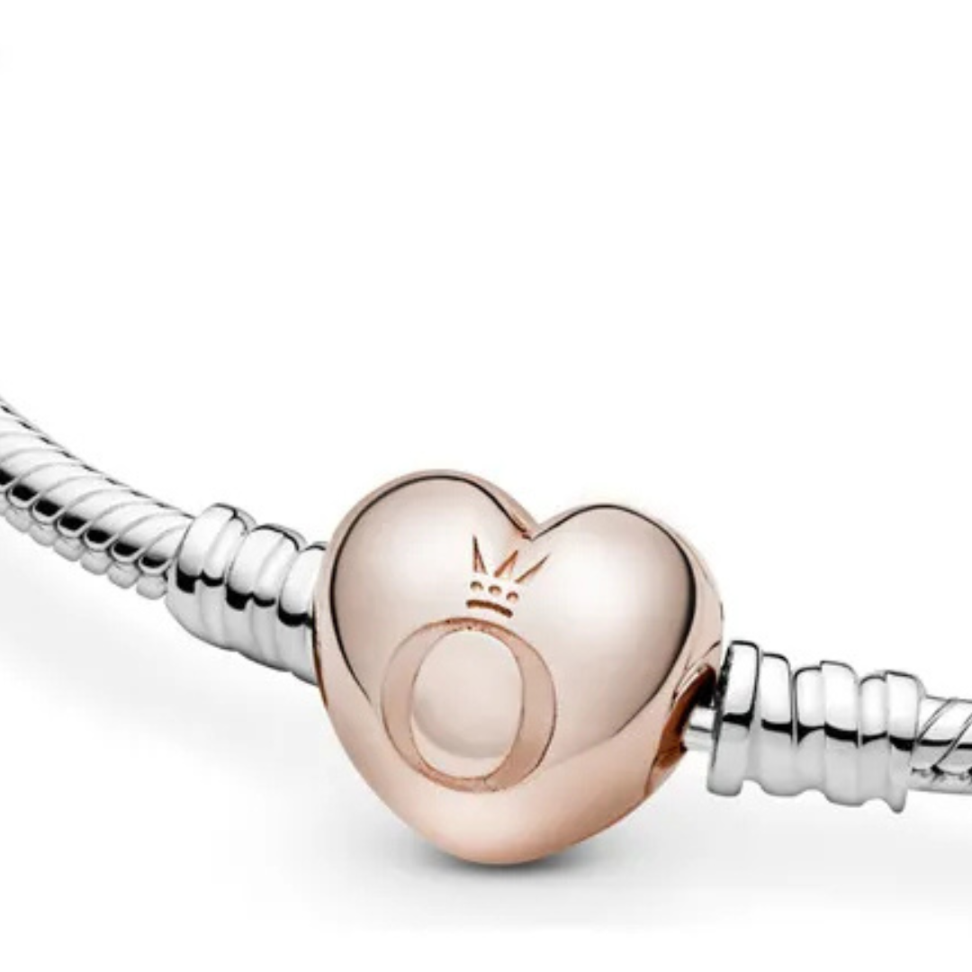 Pulsera Flexible de Corazón Gold Rose