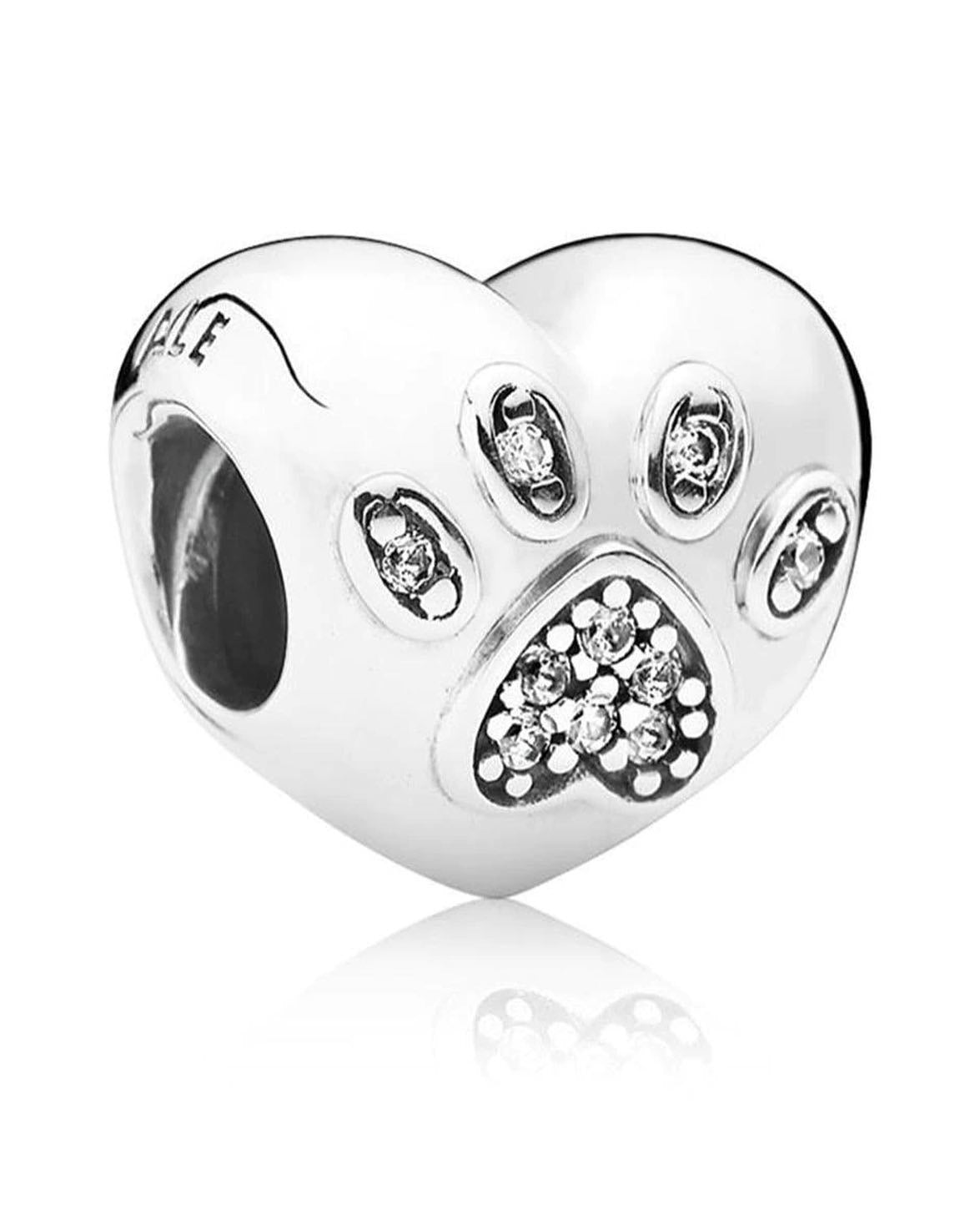 Charm corazón con huella