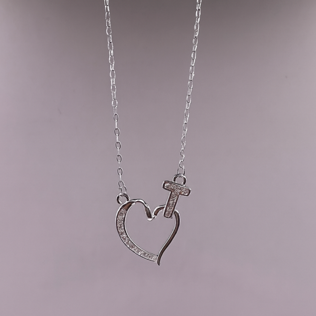 Collar Corazón Cruz