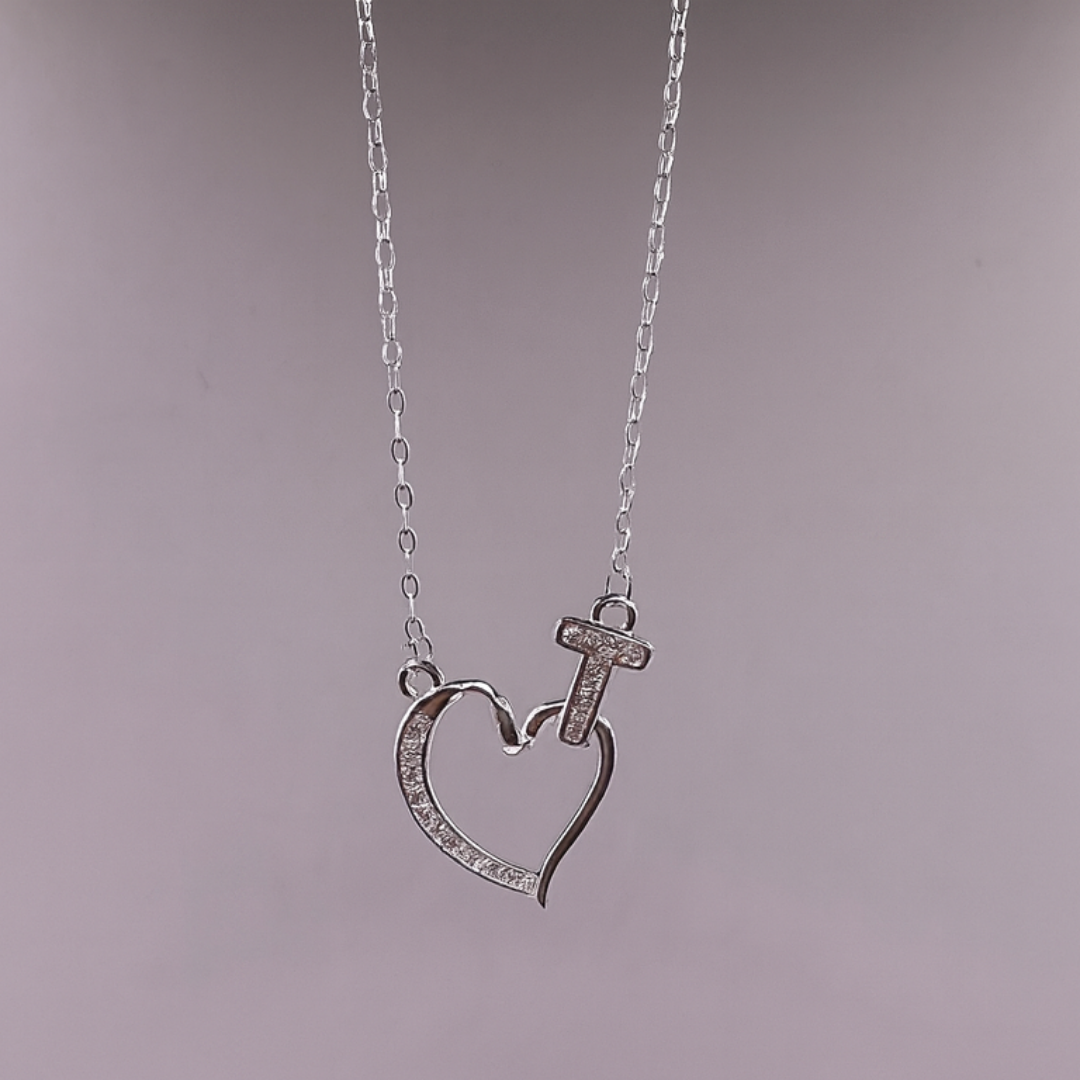 Collar Corazón Cruz