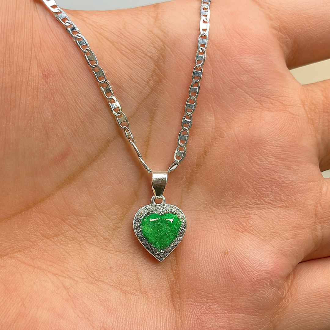 Collar Corazón Piedra Natural