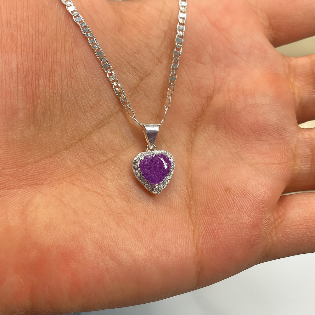 Collar Corazón Piedra Natural