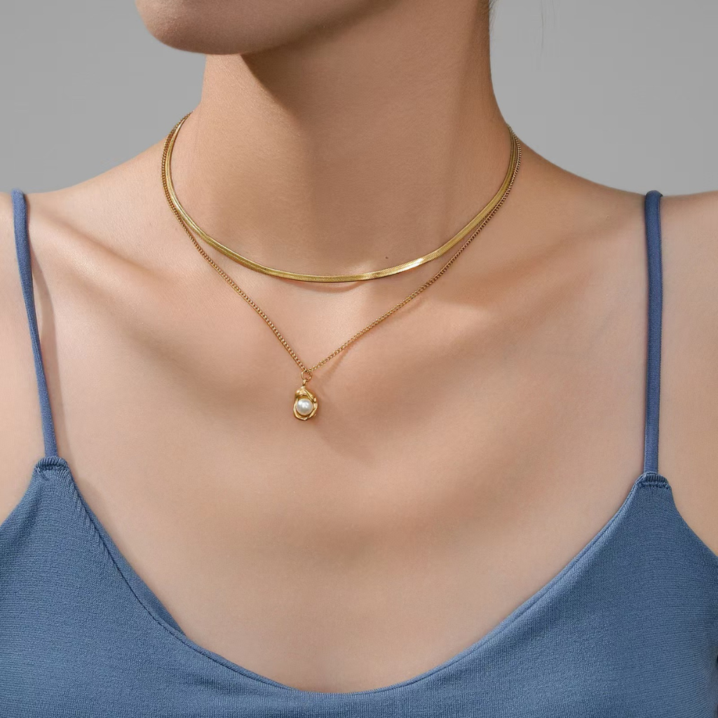 Collar Double Pearl