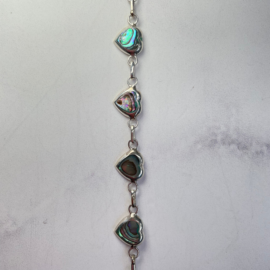 Pulsera Corazones de Concha Natural