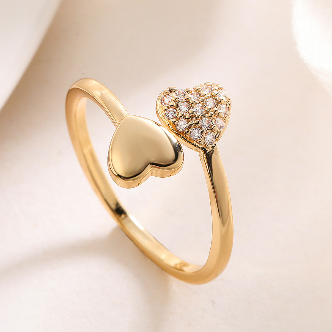 Anillo Duo De Corazones