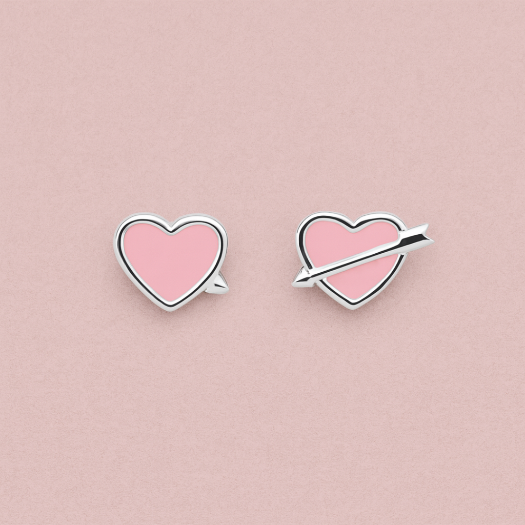 Aretes Corazón Flecha.
