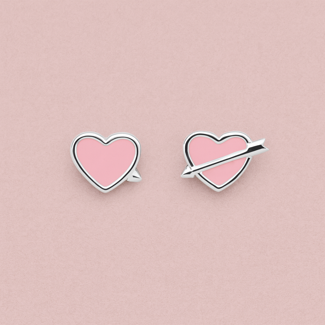 Aretes Corazón Flecha.